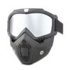 Nicheez Airsoft Full Face Mask Touring Goggles Removable (Silver)