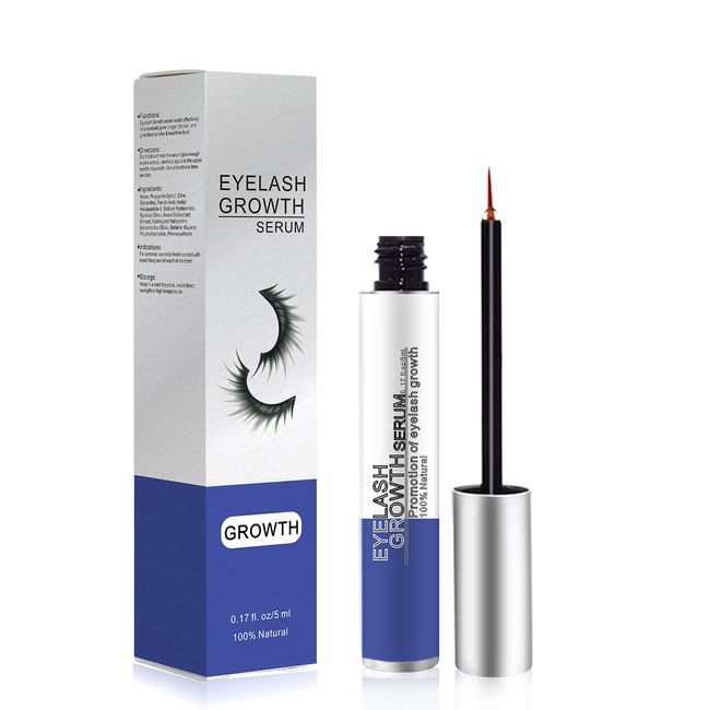 Eyelash Growth Serum - Boosts Eyelash Growth Naturally with Collagen, Oat Extract and Green Algae for Longer, Fuller, Thicker Lashes - 5ml