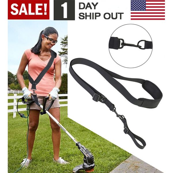 Universal Adjustable Shoulder Strap Harness for Trimmer Blower Weedeater Black