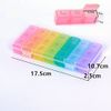 Pill Case, Medicine Case, 3 Times a Week, Supplement Case, Rainbow Color, Portable, Habit Medicine Box