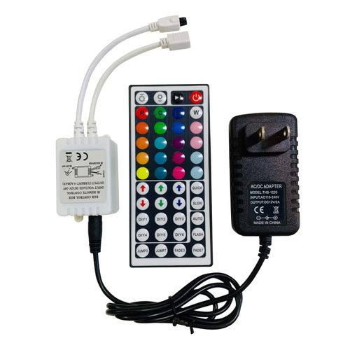 FUMAFI LED Light Remote Controller IR Receiver Led Light Adapter Connector Set DC 12V 2A Power Supply Plug Adapter for 5050 2835 3528 Strip Lights