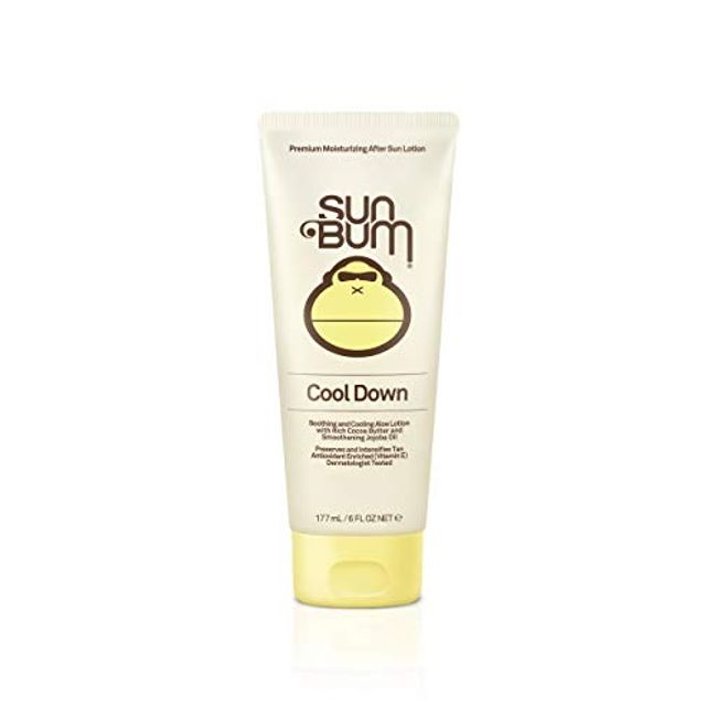 Sun Bum Cool Down Hydrating After Sun Lotion with Hydrating Aloe, Cocoa Butter and Vitamin E - Moisturizing Sun Burn Relief - Gluten Free, Vegan - 6oz Tube