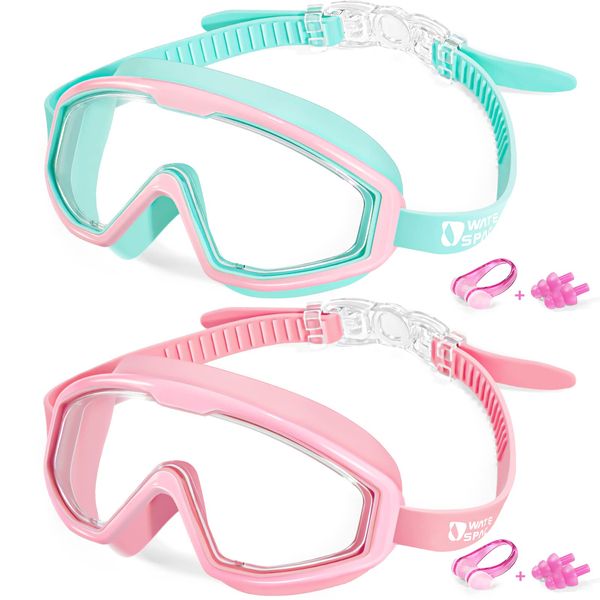 WaterSpace Taucherbrille Kinder Schwimmbrille Kind Mädchen Junior Jugend Jugendliche 14 13 12 11 10 9 8 7 6 5 4 3 Jahre Swimming Goggles Schwimmbrillen Schwimmmaske Antibeschlag