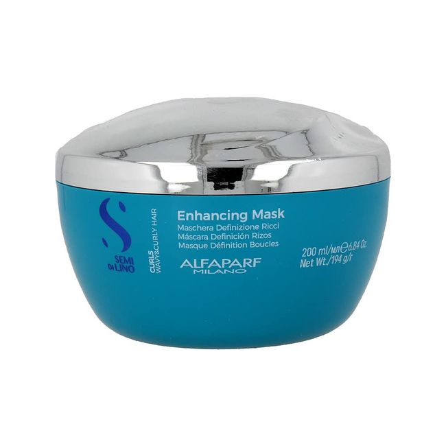 Alfaparf Milano Semi Di Lino Curls Enhancing Mask for Wavy and Curly Hair - Hydrates and Nourishes - Reduces Frizz - Protects Against Humidity - Vegan-Friendly Formula - 6.84 oz.