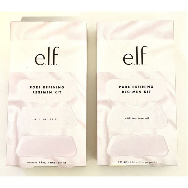 Lot of 2, e.l.f. ELF Pore Refining Regimen Kit w/ tea tree oil -3 Kits per Box