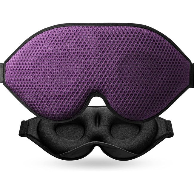 Sleep Mask Eye Mask for Sleeping Women Men Side Sleeper 3D Contoured Cu...