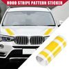 Hihaha Hood Stripe Pattern Sticker/Outer for Car/Durable / 1 Pcs Yellow