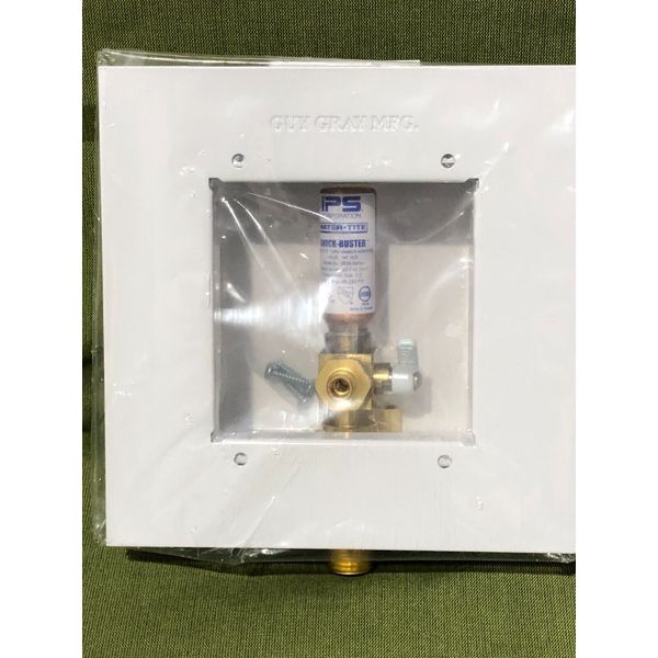 IPS Water-Tite Metal Ice Maker Box & Brass Valve Shut off 1/4turn 1/2” CPVC