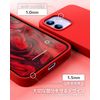 STRUCTURE iPhone 12 Case, iPhone 12 Pro Case, Silicone Cover, iPhone 12 Pro Case, Wireless Charging Compatible, Silicone Case, Thin, Lightweight (Red)
