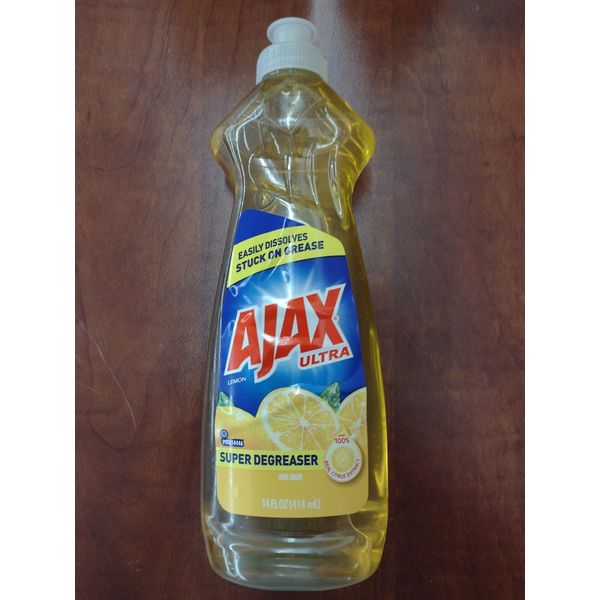 AJAX Super Degreaser Lemon Scented Dish Soap 14 FL OZ.