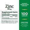 Nature's Bounty Zinc, Supports Immune System Function, Dietary Supplement, 50 mg, Caplets, 100 Ct