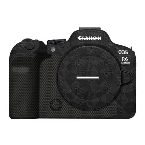 Mebont Anti-Scratch Camera Cover Skin Sticker for Canon EOS R6 Mark II Mirrorless Camera Body Protector Film Anti-Wear Skin Protective Decoration #Triangle black
