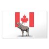 CafePress Canadian Flag with Moose Rectangle Sticker Rectangle Bumper Sticker Car Decal