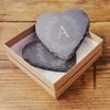 Personalised Heart Slate Coasters with Olive Leaf design and Initial -Engraved with your Initials