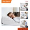 Memory Foam Bed Wedge Pillow Curved Design for Sleeping Back Support