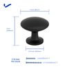 LONTAN 20 Pack Black Drawer Knobs Black Cupboard Knobs for Kitchen Door Cabinet Pulls Zinc Alloy