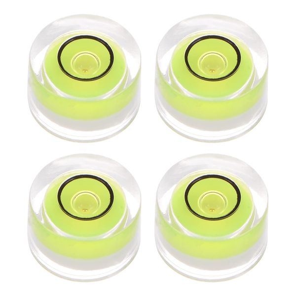 uxcell 4pcs Round Bubble Level 10x6mm Mini Round Bullseye Level Leveling Camera Tripod Telescope Workshop Turntable Picture Frame Lime