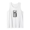 Retro School Calculator Print Tank Top