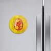 Red & Yellow Floral Easter Egg | 4'' X 4'' Round Decorative Magnet