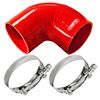 Red 2.5" Silicon Elbow 90 degrees (5 Ply)