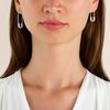 FABINA 925 Sterling Silver Safety Pin Earrings