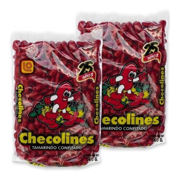 2 X Checolines Chilarines Tamarindo Confitado Mexican Tamarind Sugar Candy 700g