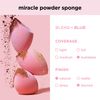 REAL TECHNIQUES New Foam Technology 2 Pack Miracle Powder Sponge for Even Powder Application,1994M