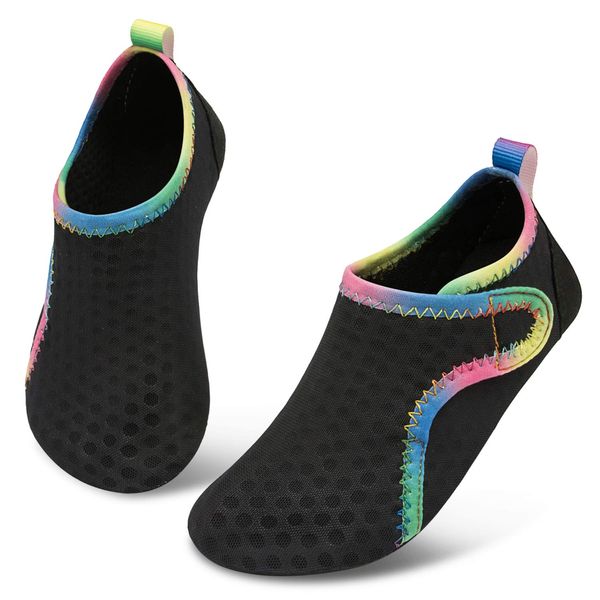 Kids Water Shoes Girls Boys Outdoor Quick Dry Barefoot Aqua Socks for Sport Beach Swim Surf 4-4.5 Big Kid