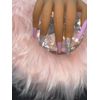 💗💗 Custom Purple W/ Glitter Presson 10 Pc Gel Nails