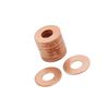 Partuto 20 Pcs 9mm Inner Dia Copper Washers Flat Sealing Gaskets Ring Replacement
