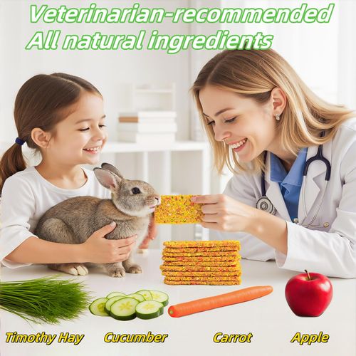 GREMBEB Rabbit Toys 10pcs Crispy Bunny Chew Treat Guinea Pig Timothy Hay Chips Compressed Hamster Molar Snack for Grinding Teeth Nutritional Chinchillas Food Dental Squirrel Gerbil Rat Chipmunk Pet