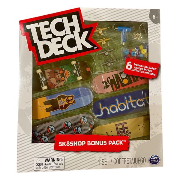 TECH DECK Sk8shop Bonus Pack Mini Finger Skateboard Multi (Habitat (Sk8shop Bonus Pack))