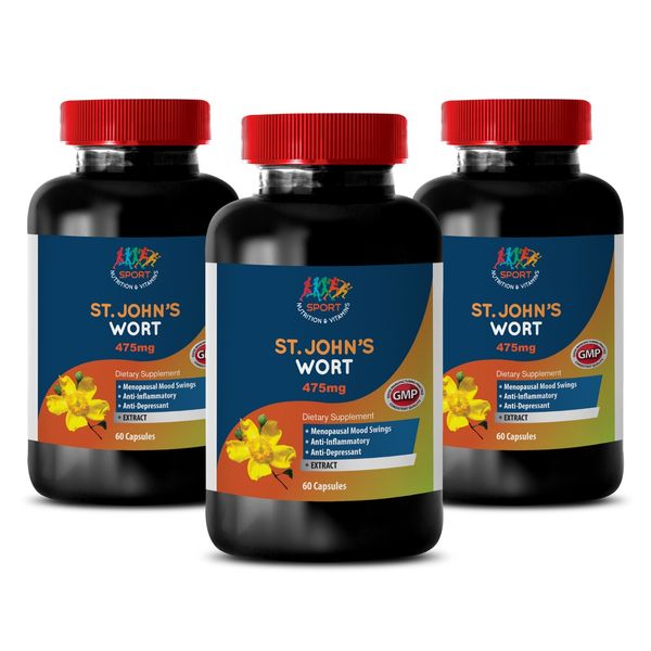 Leaf Extract - ST. JOHN'S WORT EXTRACT - Stress Help - mood support - 3 Bottles