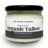 Origin Organic Grassfed Beef Tallow | Certified Premium Quality | Beef Fat Drippings | Food & Skin Grade | Multiple Uses | British Farms (300g Jar)