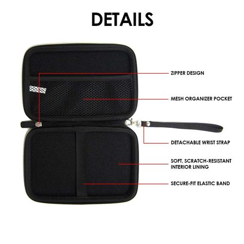 Ramtech Hard Travel Carrying Case for 7 Inch GPS with Stylus Pen & Screen Protector, Compatible with TruckWay GPS Pro Series Model 720, Pro Series Black Edition, HC7