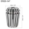 sourcing map ER25 1/4" Spring Collet Chuck for CNC Engraving Machine Lathe Milling Tool
