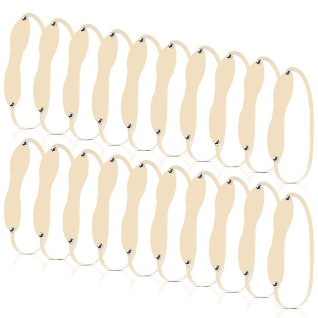 20 Pieces Microblading Practice Skin Fake Skin Silicone Eyebrow Tattoo Practice Headband, Micro-blading Practice Skin for Beginners Tattoo Eyebrow Practising Design (White Dotted Line,Dotted Line)