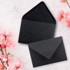 C7 envelopes, pointed flap, wet glue.