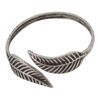 Touch Jewellery 925 Sterling Silver Leaf Adjustable Toe Ring with Oxidized Detail