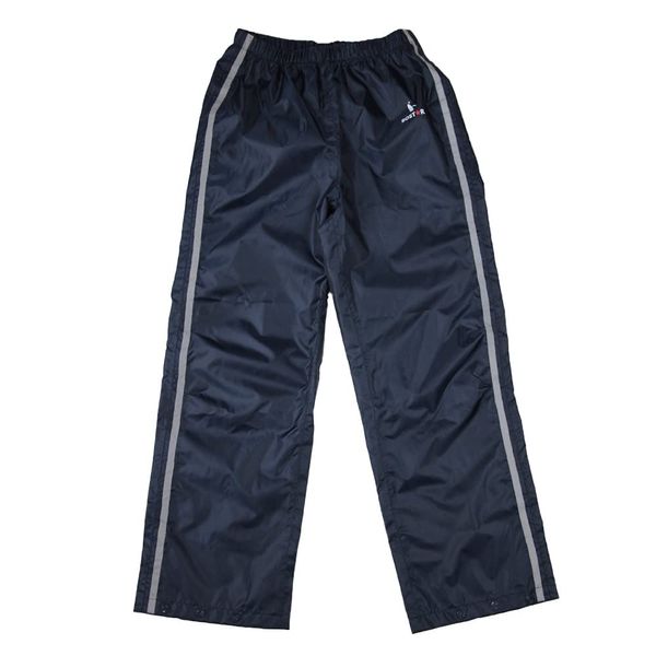 Boss Earl Kids Rain Pants, Separate Pants, Storage Bag Included, Lightweight, Water Repellent, Waterproof, Plain, Girls, Boys, Unisex, Children, Junior, Boster, navy