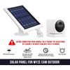 Solar Power Panel for Wyze Cam Outdoor Security Outdoor Camera (3 Pack) - White