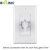 BN-LINK Heavy Duty Mechanical 60-Minute In-Wall Spring Loaded Countdown Timer