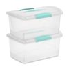 Sterilite 6 Pack Stackable Storage Bin, Latch Lid, Medium Nesting ShowOff, Clear