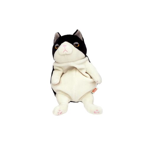 Shinada Global Mochi Series MONE-0168H Mochi Cat Plushie, Stuffed Animal, 3.9 x 3.9 x 6.7 inches (10 x 10 x 17 cm), Small, Tuxedo Cat