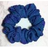 Turquoise and Lavender Glitter Scrunchie-Full - Made in the USA