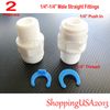 2XT40 Omnipure 1/4" Post Inline Coconut Carbon Filter 10X2" W/+4 Male Fitting