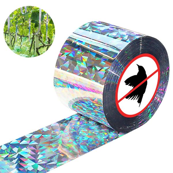 Leonshco Vogelschreck Vogelabwehr Flatterband,80 M X 4.8 cm Vogel Abschreckung,Reissfest Vogelabwehrgürtel,Beidseitig Reflektierendes Vogelband,Zum Schutz Von Haus,Garten Und Hof, Etc