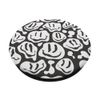 White Gray Dripping Smile Face PopSockets Standard PopGrip