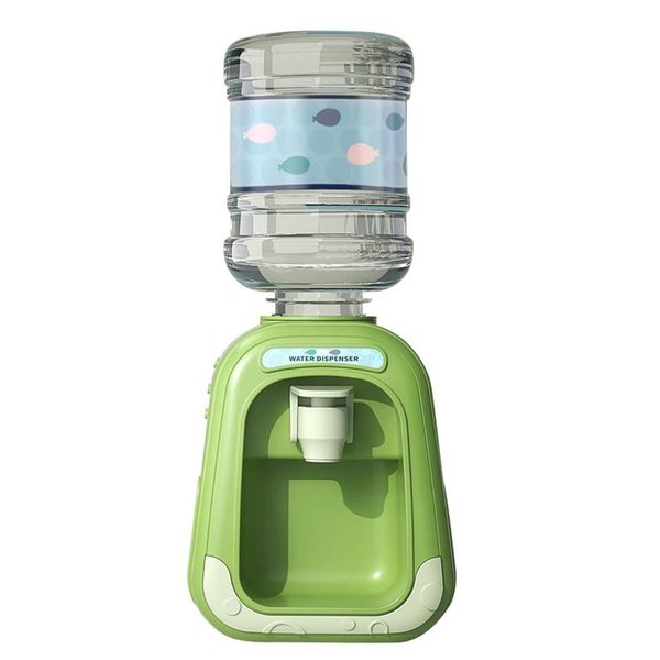 LUOZZY Mini Water Dispenser Toy for Kids Simulation Animal Water Machine Toy for Kids Water Dispenser Dollhouse Toy (Green)