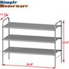 3-Tier Shoe Rack Storage Organizer, Grey